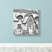 Thatch Cottage #1 Canvas Afdruk (Insitu (Houten vloer))