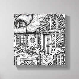 Thatch Cottage #28 Canvas Afdruk