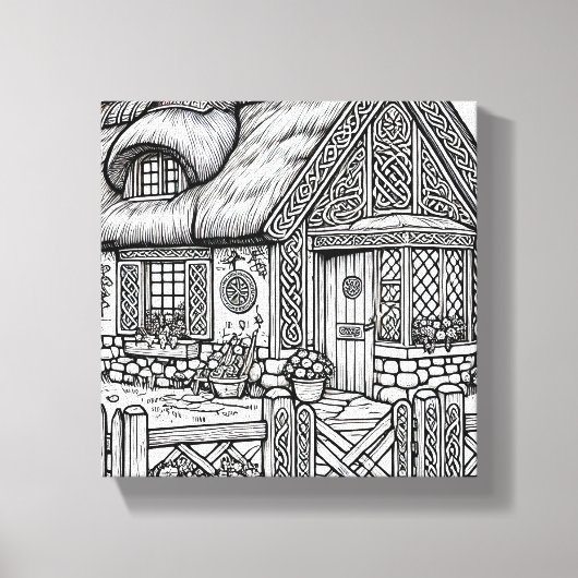 Thatch Cottage #28 Canvas Afdruk (Voorkant)