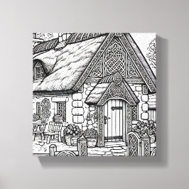 Thatch Cottage #29 Canvas Afdruk