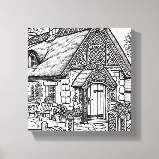 Thatch Cottage #29 Canvas Afdruk (Voorkant)