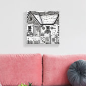 Thatch Cottage #2 Canvas Afdruk (Insitu (Woonkamer))