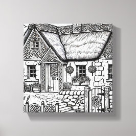 Thatch Cottage #2 Canvas Afdruk