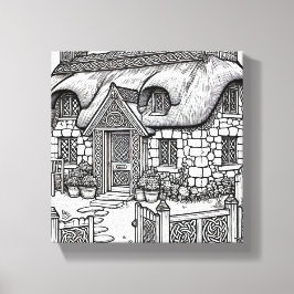 Thatch Cottage #31 Canvas Afdruk