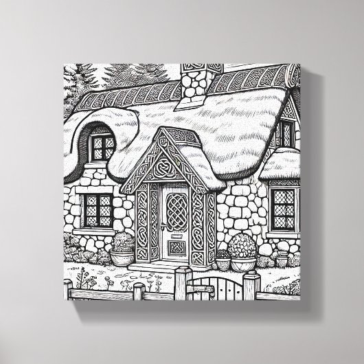 Thatch Cottage #32 Canvas Afdruk (Voorkant)