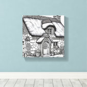 Thatch Cottage #33 Canvas Afdruk (Insitu (Houten vloer))
