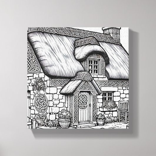 Thatch Cottage #33 Canvas Afdruk (Voorkant)