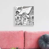 Thatch Cottage #34 Canvas Afdruk (Insitu (Woonkamer))