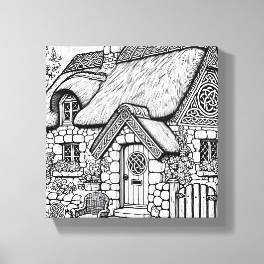 Thatch Cottage #34 Canvas Afdruk (Voorkant)