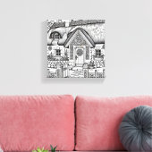 Thatch Cottage #35 Canvas Afdruk (Insitu (Woonkamer))