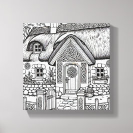 Thatch Cottage #35 Canvas Afdruk