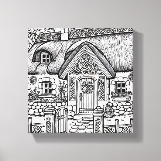Thatch Cottage #35 Canvas Afdruk (Voorkant)
