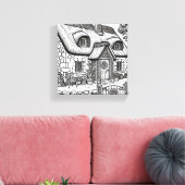 Thatch Cottage #36 Canvas Afdruk (Insitu (Woonkamer))