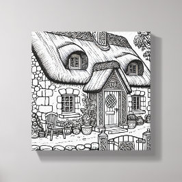 Thatch Cottage #36 Canvas Afdruk