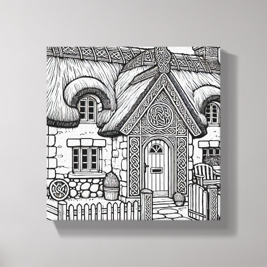 Thatch Cottage #38 Canvas Afdruk (Voorkant)