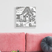 Thatch Cottage #39 Canvas Afdruk (Insitu (Woonkamer))