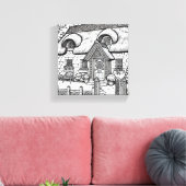 Thatch Cottage #40 Canvas Afdruk (Insitu (Woonkamer))