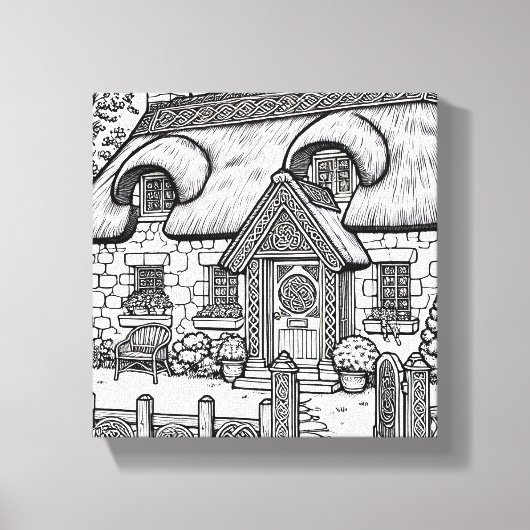 Thatch Cottage #40 Canvas Afdruk (Voorkant)