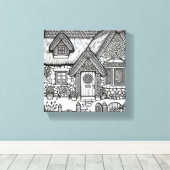 Thatch Cottage #42 Canvas Afdruk (Insitu (Houten vloer))