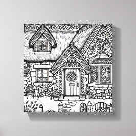 Thatch Cottage #42 Canvas Afdruk