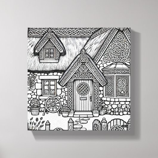 Thatch Cottage #42 Canvas Afdruk (Voorkant)
