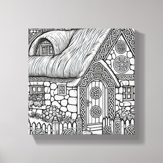 Thatch Cottage #43 Canvas Afdruk (Voorkant)