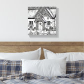 Thatch Cottage #44 Canvas Afdruk (Insitu (Slaapkamer))