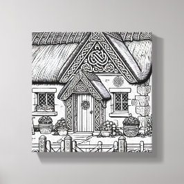 Thatch Cottage #44 Canvas Afdruk