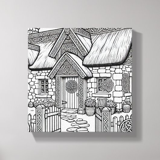Thatch Cottage #46 Canvas Afdruk (Voorkant)