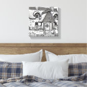 Thatch Cottage #47 Canvas Afdruk (Insitu (Slaapkamer))