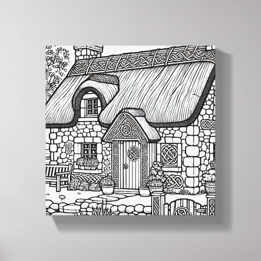 Thatch Cottage #48 Canvas Afdruk (Voorkant)