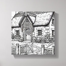 Thatch Cottage #50 Canvas Afdruk
