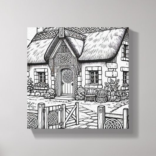Thatch Cottage #50 Canvas Afdruk (Voorkant)