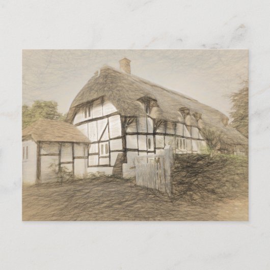 Thatched Cottage, Micheldever Briefkaart (Voorkant)