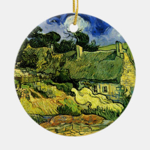 Thatched Cottages, Cordeville, van Vincent van Gog Keramisch Ornament