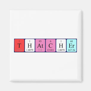 Thatcher periodieke lijstnaam magnet magneet