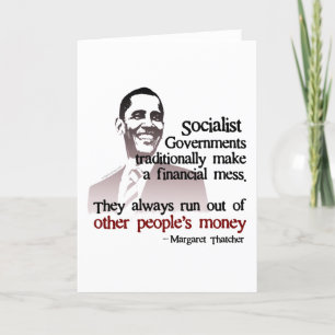 Thatcher socialistisch citaat kaart