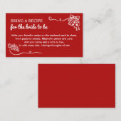 That's Amore Bridal Shower Bring a Recipe  Informatiekaartje (Voorkant / Achterkant)
