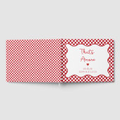 "That's Amore" Chic Red Checkered Italiaanse bruil Gastenboek (Volledig)
