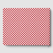 "That's Amore" Chic Red Checkered Italiaanse bruil Gastenboek (Achterkant)