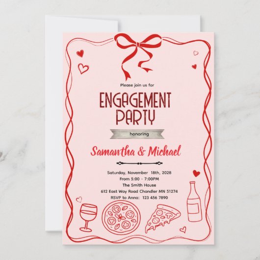 That's Amore engagement party invitation (Devant)