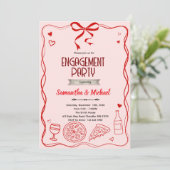 That's Amore engagement party invitation (Debout devant)