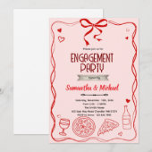 That's Amore engagement party invitation (Devant / Derrière)