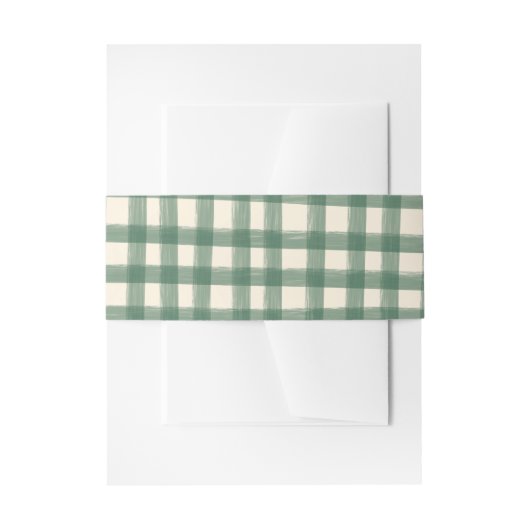 That's Amore Green Plaid Gingham Custom  Uitnodigingen Wikkel (Voorkant Voorbeeld)