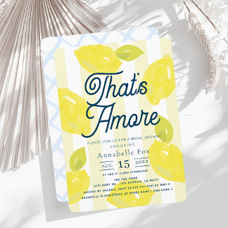 That's Amore Hand-Painted Lemon Bridal Shower Kaart