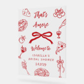 Thats Amore Italian Bridal Shower Welcome Acryl Bord (Hoek)