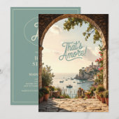 That's Amore Italian Coast Bridal Shower Kaart (Voorkant / Achterkant)