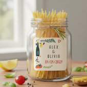 That's Amore Italian Food CUSTOM Wedding  Vierkante Sticker