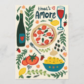 That's Amore Italian Food Love Whimsical CUSTOM Menu (Achterkant)