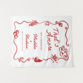 That's Amore Italian Theme Rehearsal Dinner Sign Wandkleed (Voorkant (horizontaal))